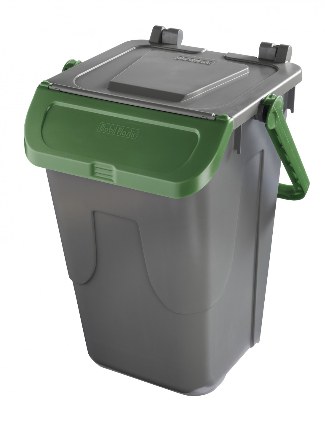 Bidone Raccolta Differenziata Mobil Plastic 100 Litri - Con Ruote, Coperchio Blu Basculante - Foto 6