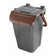 Bidone per raccolta differenziata 35 litri grigio con sportello basculante colorato - modello Ecology