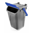 Bidone per raccolta differenziata 35 litri grigio con sportello basculante colorato - modello Ecology