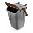 Bidone per raccolta differenziata 35 litri grigio con sportello basculante colorato - modello Ecology