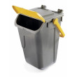 Bidone per raccolta differenziata 35 litri grigio con sportello basculante colorato - modello Ecology
