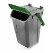 Bidone per raccolta differenziata 35 litri grigio con sportello basculante colorato - modello Ecology