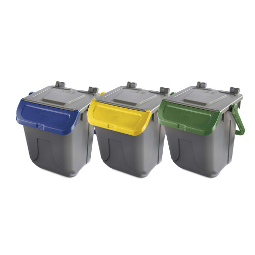 Set 3 bidoni 25 litri per raccolta...