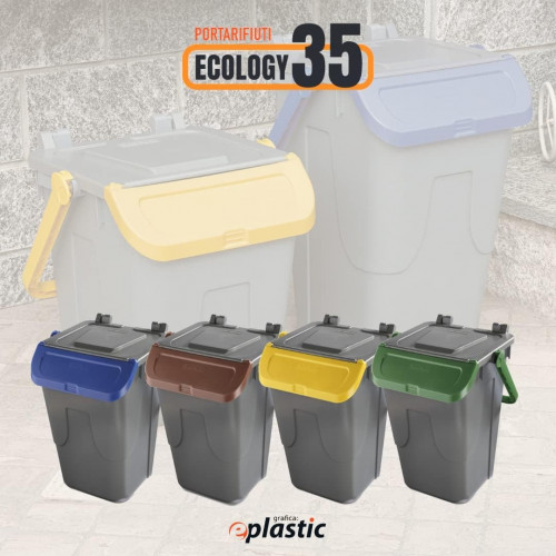 Set 4 bidoni 35 litri per raccolta...