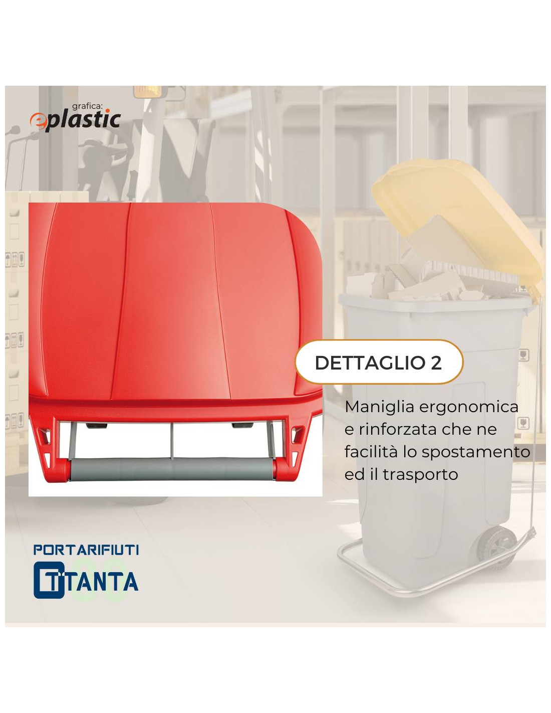 Adventa: Mobiletto con Buste Raccolta Differenziata in resina di PVC e PP 2 Ante 1 Ripiano