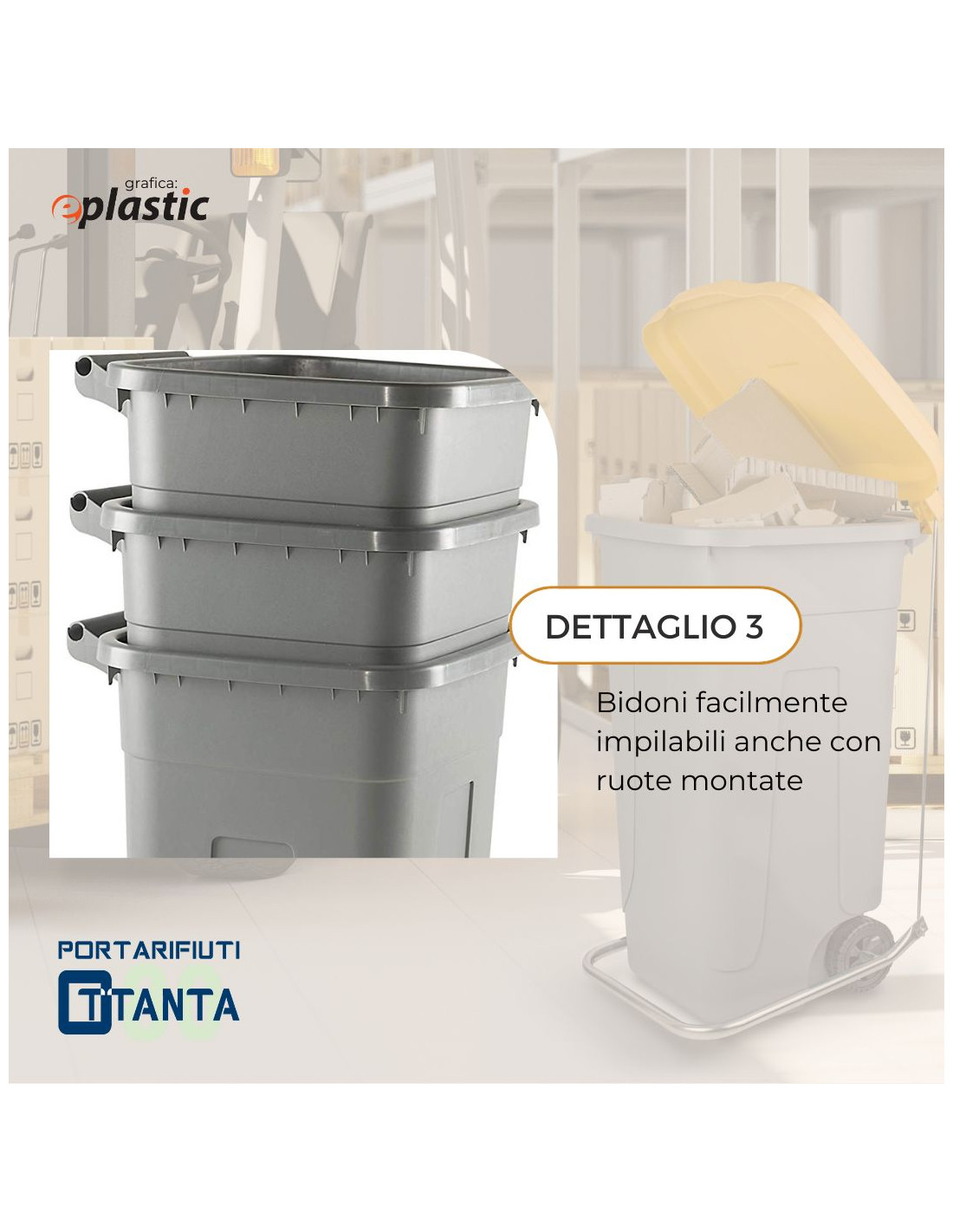 Set 4 Bidoni Riciclaggio KEDEN SORTIBOX - 100L Totali, Bianco, Per Casa - Foto 9