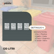 Set 3 bidoni 120 litri per raccolta differenziata - fondo grigio e coperchi colorati