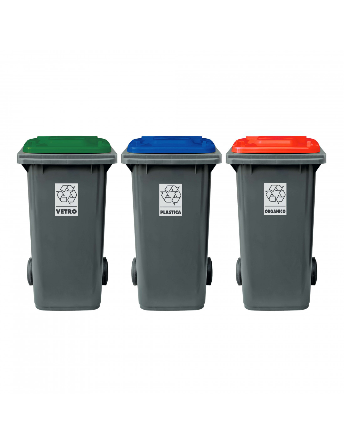 Ecoplast | Pattumiera per Raccolta Differenziata 35 Lt, Bidone Spazzatura in Plastica Riciclata