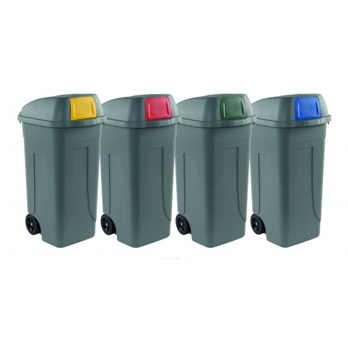 Set 4 bidoni 100 litri per raccolta...