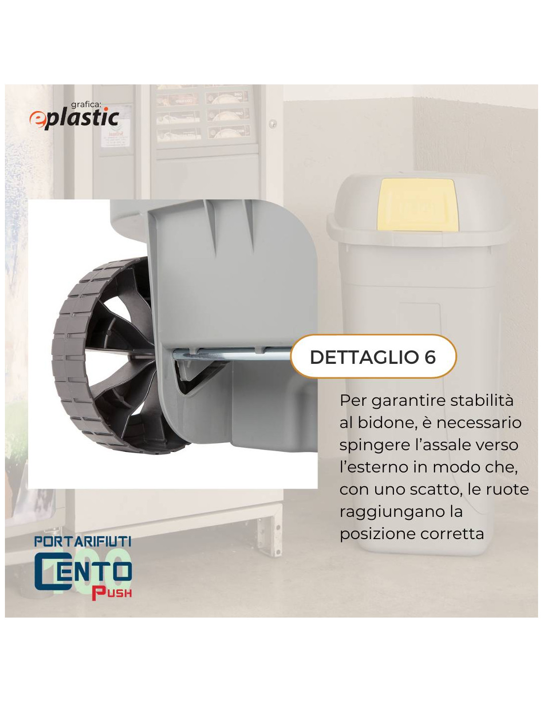 Set 4 Bidoni Carrellati Per Raccolta Differenziata Da 120 Litri – PEHD, Coperchi Colorati (Blu, Giallo, Rosso, Verde), TUV