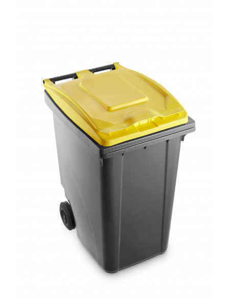 Bidone carrellato bicolor 360 litri per raccolta differenziata
