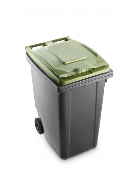Bidone carrellato bicolor 360 litri per raccolta differenziata