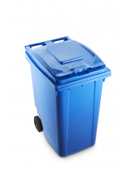 Bidone carrellato monocolore 360 litri per raccolta differenziata