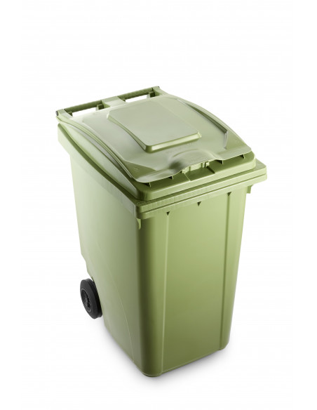Bidone carrellato monocolore 360 litri per raccolta differenziata