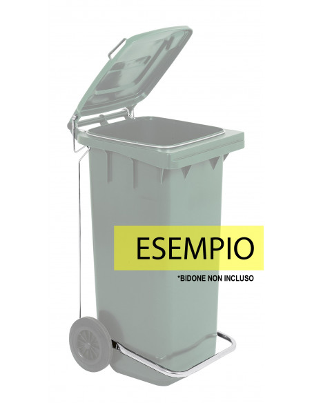 Kit completo Pedale + Anello + Aste per bidone carrellato 120 litri