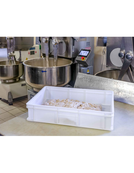 Cassa chiusa 60x40 h 32 sovrapponibile e idonea al contatto alimentare
