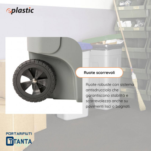 Set 2 bidoni 80 litri per raccolta...