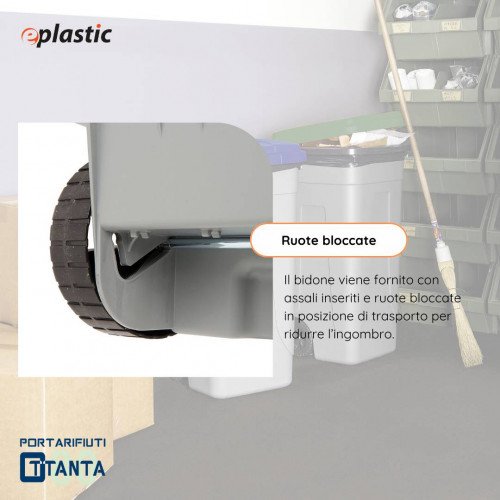 Set 2 bidoni 80 litri per raccolta...