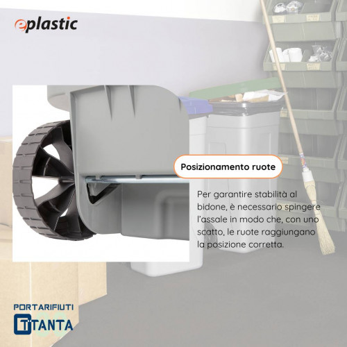 Set 2 bidoni 80 litri per raccolta...