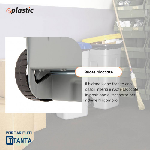 Set 2 bidoni 80 litri per raccolta...