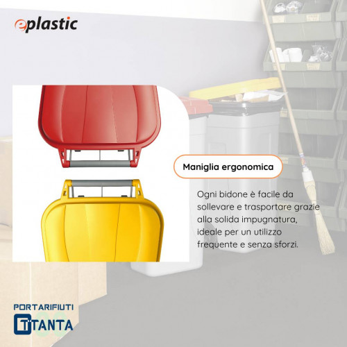 Set 2 bidoni 80 litri per raccolta...