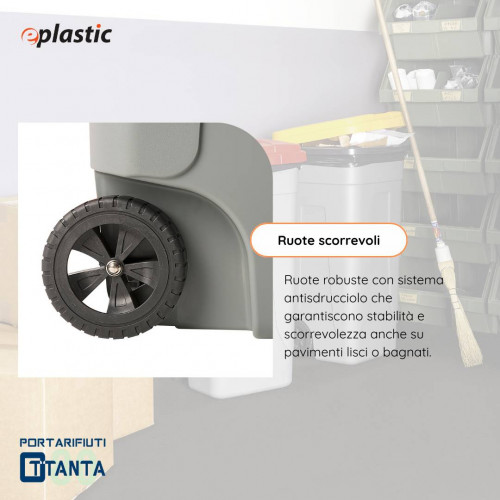 Set 2 bidoni 80 litri per raccolta...