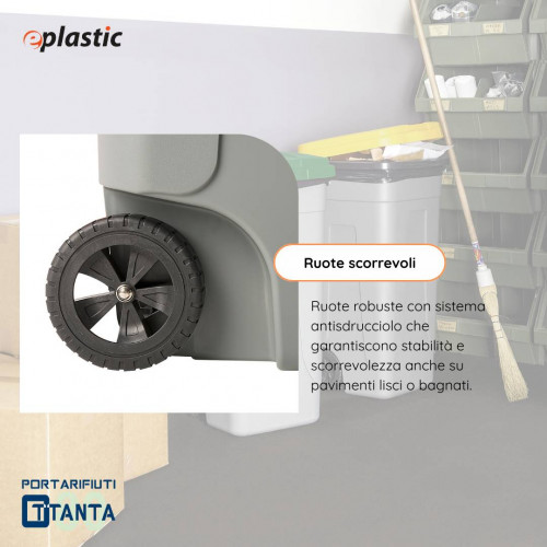 Set 2 bidoni 80 litri per raccolta...