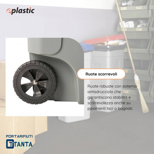 Set 2 bidoni 80 litri per raccolta...