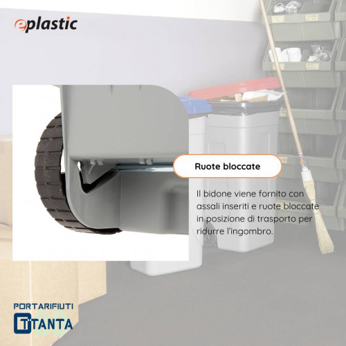 Set 2 bidoni 80 litri per raccolta...