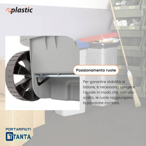 Set 2 bidoni 80 litri per raccolta...