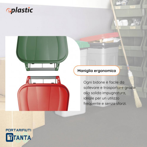 Set 2 bidoni 80 litri per raccolta...