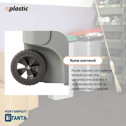 Set 2 bidoni 80 litri per raccolta...