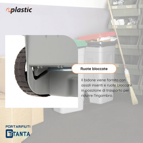 Set 2 bidoni 80 litri per raccolta...