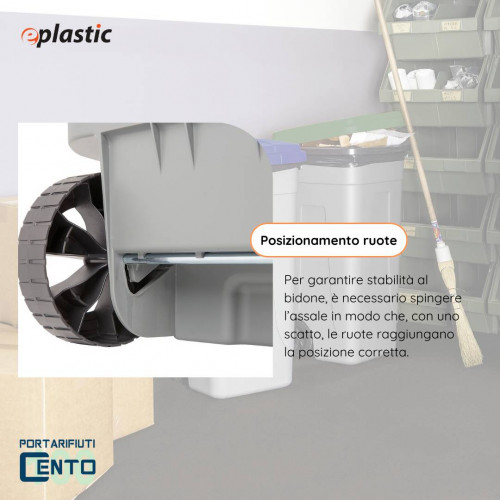 Set 2 bidoni 100 litri per raccolta...