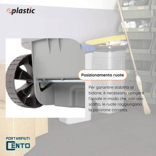 Set 2 bidoni 100 litri per raccolta...