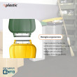 Set 2 bidoni 100 litri per raccolta differenziata - fondo grigio e coperchi colorati