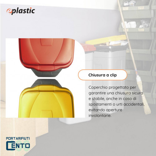 Set 2 bidoni 100 litri per raccolta...