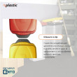 Set 2 bidoni 100 litri per raccolta differenziata - fondo grigio e coperchi colorati