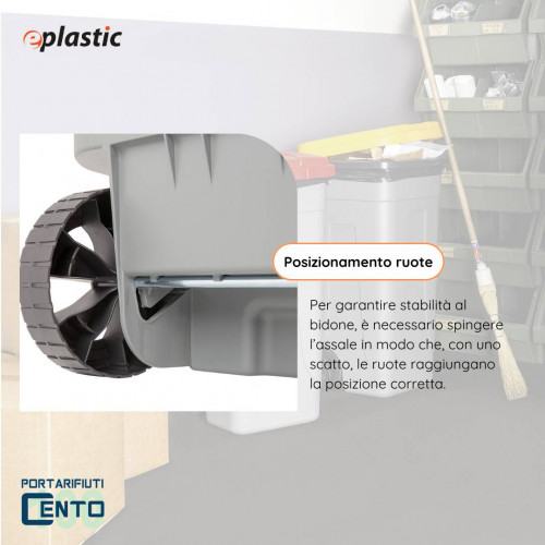 Set 2 bidoni 100 litri per raccolta...