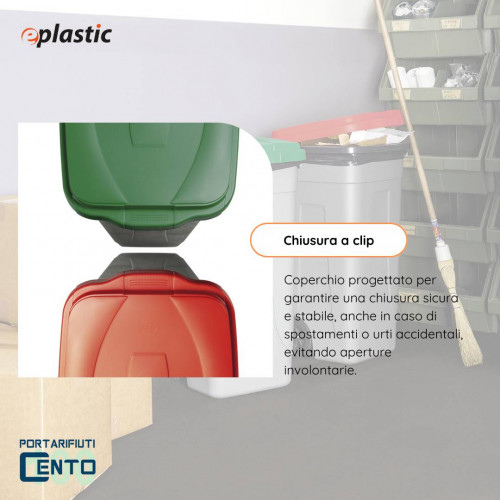 Set 2 bidoni 100 litri per raccolta...