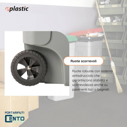 Set 2 bidoni 100 litri per raccolta...