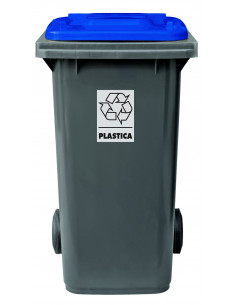 Bidone carrellato bicolor 120 litri per raccolta...