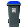 Bidone carrellato bicolor 120 litri per raccolta differenziata