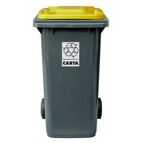 Bidone carrellato bicolor 120 litri per...