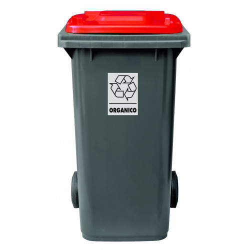 Bidone carrellato bicolor 120 litri per...