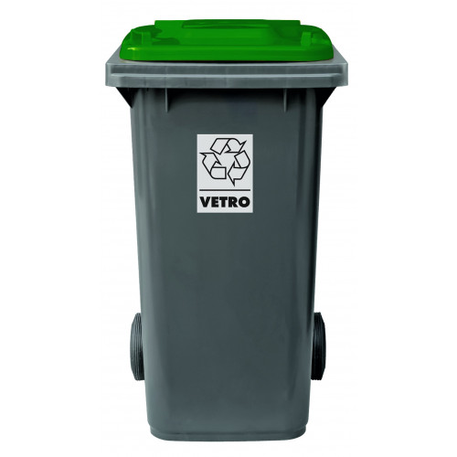 Bidone carrellato bicolor 120 litri per...