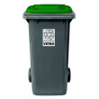 Bidone carrellato bicolor 120 litri per raccolta differenziata