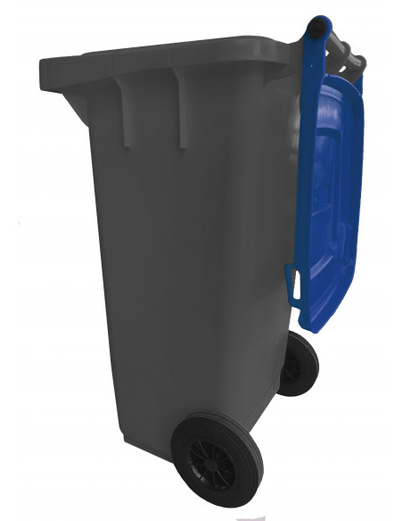 Bidone carrellato bicolor 120 litri per raccolta differenziata