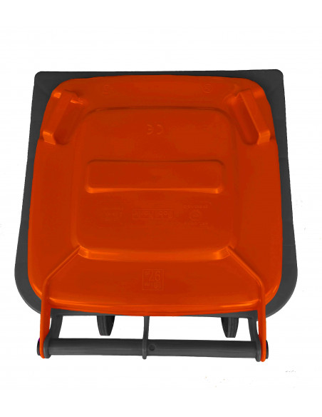 Bidone carrellato bicolor 120 litri per raccolta differenziata