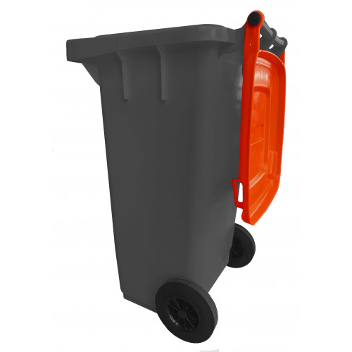 Bidone Carrellato Per Raccolta Differenziata - Mobil Plastic - 120 Lt Con Coperchio Bianco